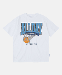 ALL DAY HOOPS（オールデイフープス）の「オールデイビロゴバンファルティホワイト（Tシャツ/カットソー）」