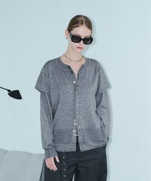 seyto（セイト）の「Asymmetry multi-button layered cardigan / アシメントリーマルチボタンカーディガン（カーディガン/ボレロ）」