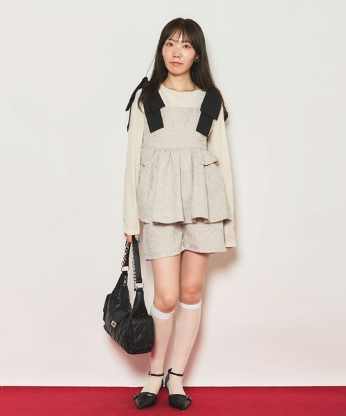 archives(アルシーヴ)の「【SET UP対応】ツイードショートパンツ(その他パンツ・レディース・ブラック/アイボリー・MEDIUM)」の7枚目の写真