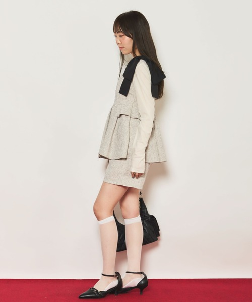 archives(アルシーヴ)の「【SET UP対応】ツイードショートパンツ(その他パンツ・レディース・ブラック/アイボリー・MEDIUM)」の9枚目の写真