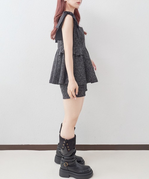archives(アルシーヴ)の「【SET UP対応】ツイードショートパンツ(その他パンツ・レディース・ブラック/アイボリー・MEDIUM)」の15枚目の写真
