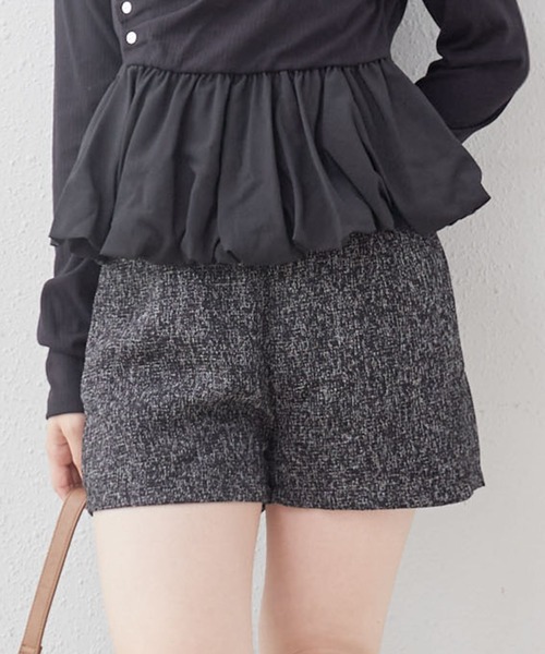 archives(アルシーヴ)の「【SET UP対応】ツイードショートパンツ(その他パンツ・レディース・ブラック/アイボリー・MEDIUM)」の14枚目の写真