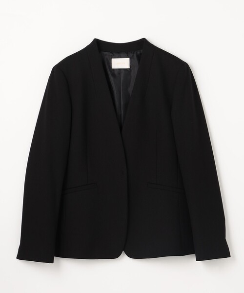 ANY SIS(エニィスィス)の「ビューティサーモ2WAYストレッチ ノーカラージャケット(ノーカラージャケット・レディース・グレー系/ネイビー系/ブラック系・MEDIUM/LARGE/SMALL)」の9枚目の写真