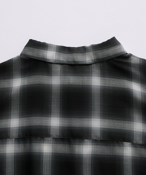 cussil（クシル）の「【cussil/クシル】シアーオンブレチェックルーズ レギュラーカラー長袖シャツ（シャツ/ブラウス・メンズ・ブラック・S/M/L）」の18枚目の写真