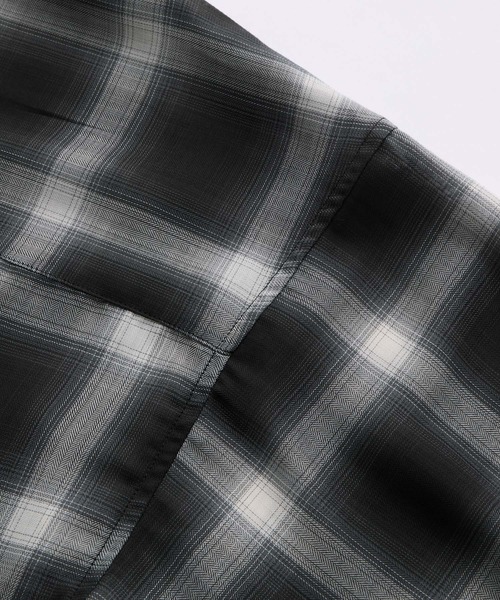 cussil（クシル）の「【cussil/クシル】シアーオンブレチェックルーズ レギュラーカラー長袖シャツ（シャツ/ブラウス・メンズ・ブラック・S/M/L）」の19枚目の写真
