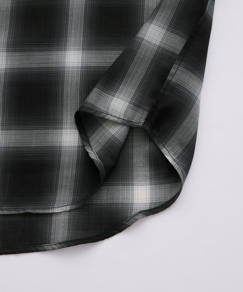 cussil（クシル）の「【cussil/クシル】シアーオンブレチェックルーズ レギュラーカラー長袖シャツ（シャツ/ブラウス・メンズ・ブラック・S/M/L）」の21枚目の写真