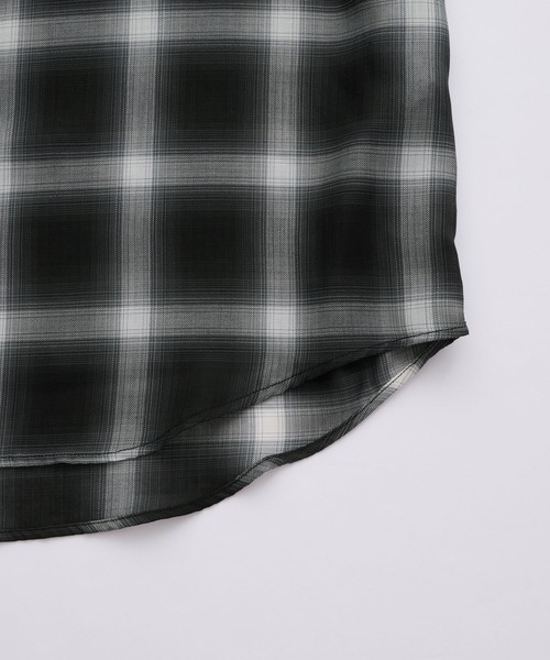 cussil（クシル）の「【cussil/クシル】シアーオンブレチェックルーズ レギュラーカラー長袖シャツ（シャツ/ブラウス・メンズ・ブラック・S/M/L）」の22枚目の写真