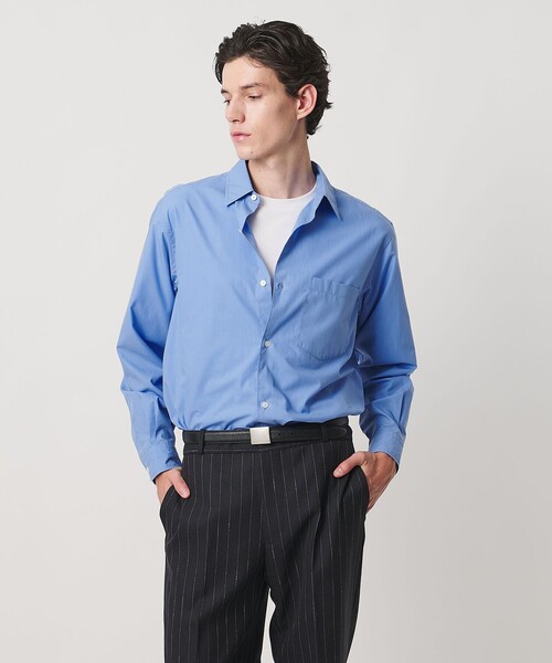 UNITED ARROWS（ユナイテッドアローズ）の「カリビアーナミルズ ポプリン レギュラーカラーシャツ（シャツ/ブラウス・メンズ・ライトブルー/ホワイト・L/M/S/XL）」の11枚目の写真