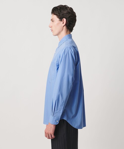 UNITED ARROWS（ユナイテッドアローズ）の「カリビアーナミルズ ポプリン レギュラーカラーシャツ（シャツ/ブラウス・メンズ・ライトブルー/ホワイト・L/M/S/XL）」の4枚目の写真