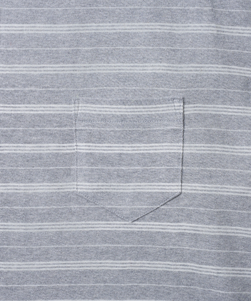 TTUDEMENT(トュードメント)の「50s EMBROIDERED STRIPED SEMI OVER FIT T-SHIRT_MELANGE GREY(Tシャツ/カットソー・レディース・その他・SMALL/MEDIUM)」の5枚目の写真