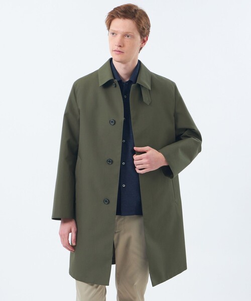MACKINTOSH PHILOSOPHY(マッキントッシュ フィロソフィー)の「ポリエステル×コットン ボンディング WELLINGTON「ウェリントン」(ステンカラーコート・メンズ・ベージュ系その他/ダークネイビー/グリーン系その他4/ブラウン系その他4・40/38)」の4枚目の写真