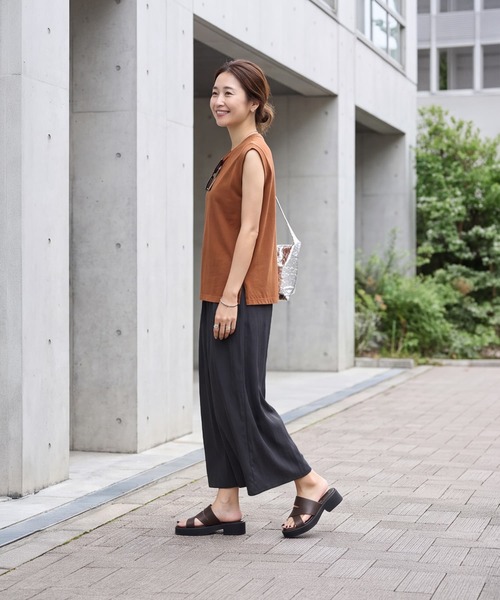 STYLE DELI(スタイルデリ)の「シュワシュワ涼感スカート見えパンツ(その他パンツ・レディース・ブラック/ストーン・FREE)」の17枚目の写真
