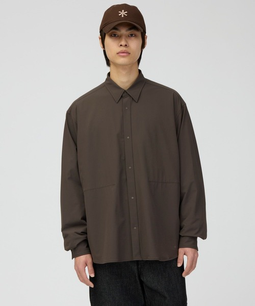 Snow Peak(スノーピーク)の「Snow Peak / Water-Repellent Stretch Shirt 撥水加工ストレッチシャツ(シャツ/ブラウス・メンズ・ブラック/アイボリー/ダークブラウン・S/M/L/XL)」の9枚目の写真