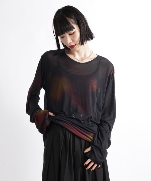 HARE(ハレ)の「デジタルアートシアープルオーバー(HARE)(Tシャツ/カットソー・メンズ・オレンジ/ブラック・FREE)」の12枚目の写真