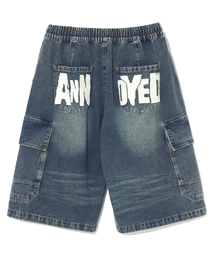 ANNOYED（アノイド）の「バックグラフィックウォッシュドカーゴショーツ LQ2DU392_DARK INDIGO（デニムパンツ）」