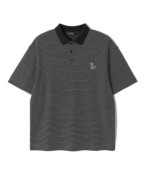 ADHOC(アドホック)の「男性ストライプカラー半袖Tシャツ(BLACK)(HC4ST03)(Tシャツ/カットソー・メンズ・その他・105/100)」の1枚目の写真