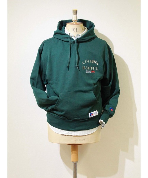 Russell Athletic(ラッセルアスレティック)の「【EDIT-B×RUSSELL】カレッジ フーディー(パーカー・メンズ・ワイン/グリーン/シルバーグレー・M/L)」の8枚目の写真