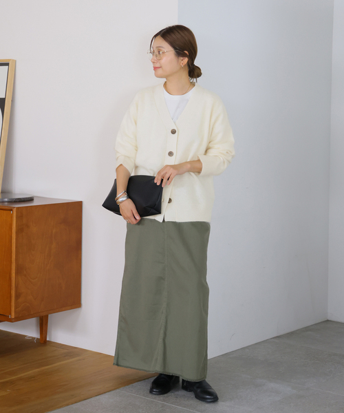 JOURNAL STANDARD(ジャーナルスタンダード)の「FLUFFY Vカーディガン(カーディガン/ボレロ・レディース・ブラウン/ホワイト/サックスブルー・FREE)」の14枚目の写真