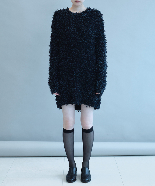 EDIT. FOR LULU(エディットフォールル)の「NODAS for LULU ribbon knit(ニット/セーター・レディース・ブラック・FREE)」の3枚目の写真