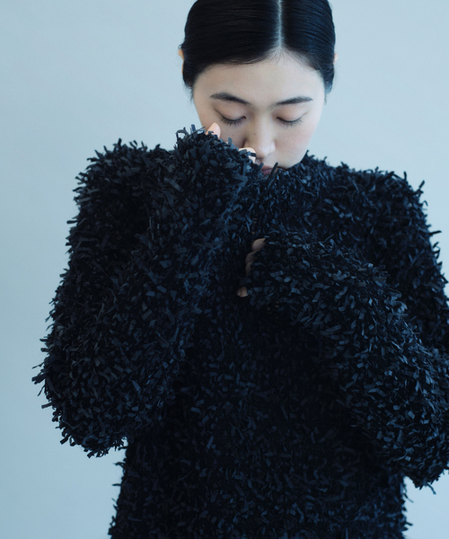 EDIT. FOR LULU(エディットフォールル)の「NODAS for LULU ribbon knit(ニット/セーター・レディース・ブラック・FREE)」の4枚目の写真