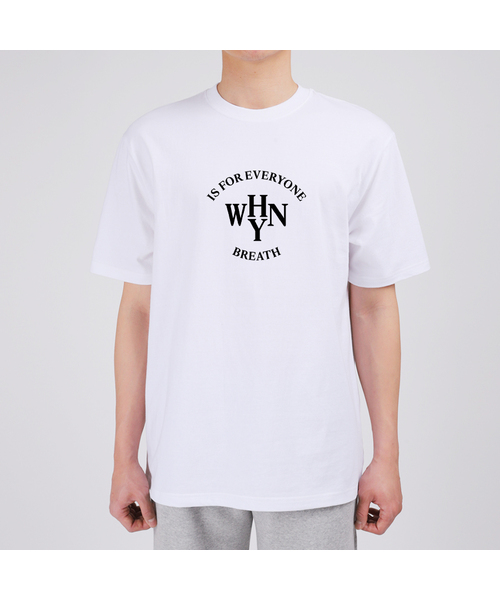 WHYN（ワイエヌ）の「ポエブル 半袖Tシャツ F04BRD_WBX10998（Tシャツ/カットソー・メンズ・ブルー/ホワイト/ブラック/グレー系その他・S/XL/L/M）」の2枚目の写真