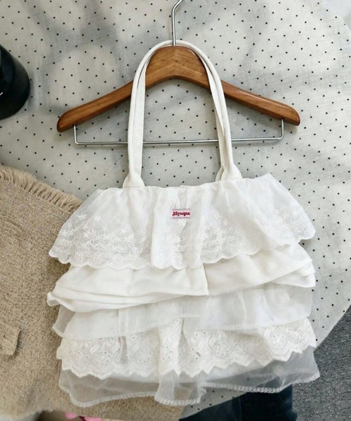FREE STYLISTS(フリー スタイリスト)の「レースフリル ガーリー ショルダーバッグ デイリー お出かけ レディース(ショルダーバッグ・レディース・ホワイト・FREE)」の6枚目の写真
