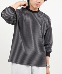 超長綿シルケット ボーダー ビッグシルエットTシャツ L/S 26AW