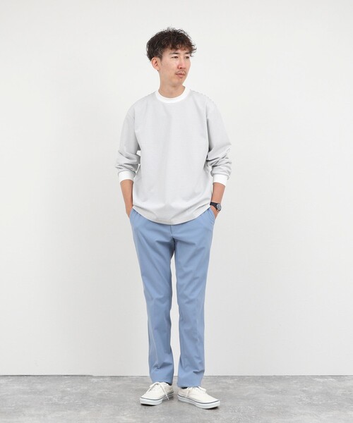 NOLLEY’S（ノーリーズ）の「超長綿シルケット ボーダー ビッグシルエットTシャツ L/S 26AW（Tシャツ/カットソー・メンズ・ホワイト×ネイビー/ブラック系その他/ホワイト×グレー・S/XL/L/M）」の20枚目の写真