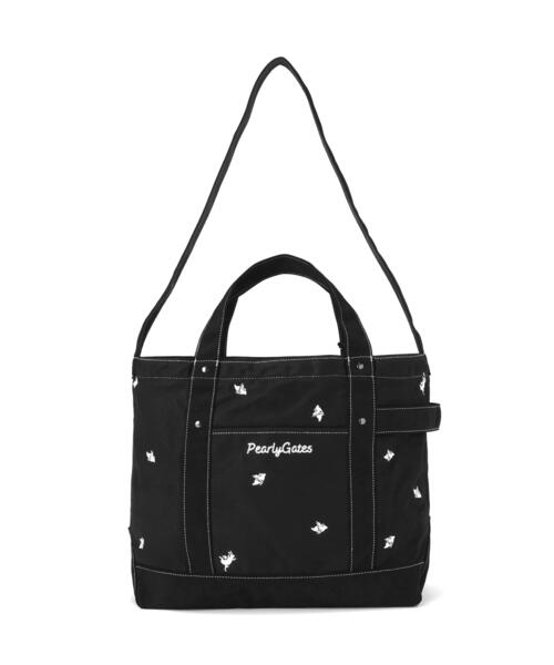 PEARLY GATES（パーリーゲイツ）の「【PEARLY GATES】CANVASトートロッカーバッグ (UNISEX)（ショルダーバッグ・レディース・ホワイト/ネイビー/ホワイト系その他・FREE）」の3枚目の写真