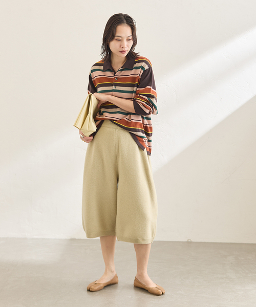 Y.A.Acc(ワイエーアク)の「別注【Y.A.Acc】for JS Knit Half Pant(その他パンツ・レディース・チャコールグレー/ダークグリーン・FREE)」の4枚目の写真