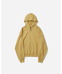 Cord waffle hoodie / Melange lemon