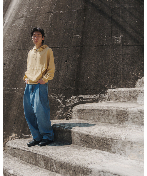 SILENTSYLLABLE(サイレント シラブル)の「Cord waffle hoodie / Melange lemon(パーカー・メンズ・その他・1/2/0)」の3枚目の写真