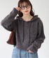 tiptop（ティップトップ）の「【丈が選べる2サイズ】ミックスニットフーディー（ニット/セーター・SHORT）」