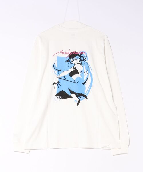 NEW ERA（ニューエラ）の「【NEW ERA/ニューエラ】長袖 ウォッシュドコットン Tシャツ Illustrators Collection まのでまりな オフホワイト（Tシャツ/カットソー・レディース・その他1・L）」の2枚目の写真