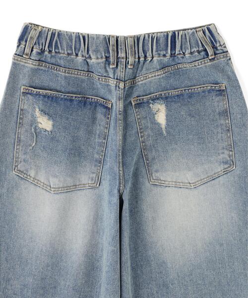 SIS（エスアイエス）の「SIS/エスアイエス/CRASH DENIM（デニムパンツ・レディース・ブラック/ブルー・M/L）」の9枚目の写真