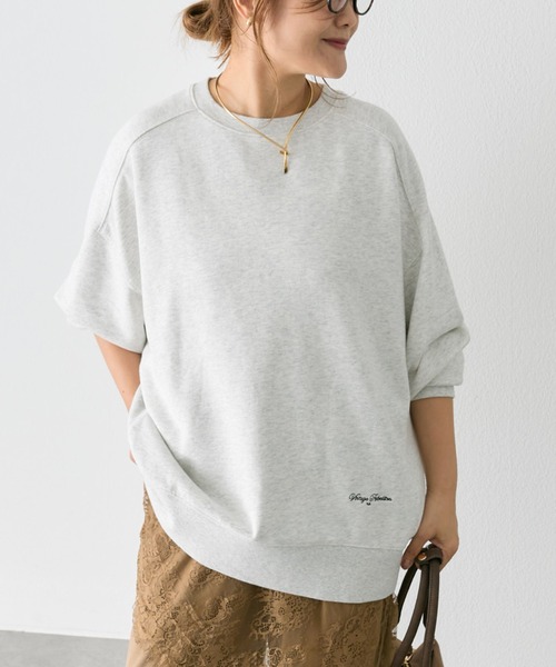 PUAL CE CIN(ピュアルセシン)の「【WEB限定】裏毛 チュニック スウェットプルオーバー(スウェット・レディース・ベージュ/レッド系/ブラウン/スミクロ/オートミール・FREE)」の7枚目の写真
