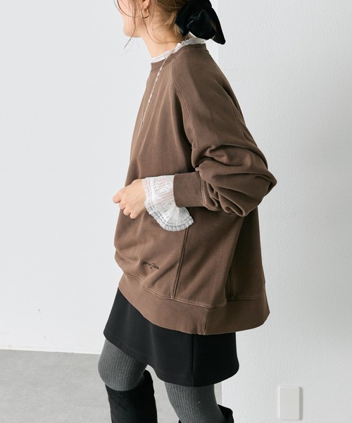 PUAL CE CIN(ピュアルセシン)の「【WEB限定】裏毛 チュニック スウェットプルオーバー(スウェット・レディース・ベージュ/レッド系/ブラウン/スミクロ/オートミール・FREE)」の22枚目の写真