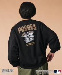 限定展開 PEANUTS×MLB 別注 ビッグシルエット バックプリント スウェット / PADRES