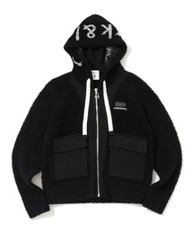Plush Boucle Knit Hoodie | WOMEN