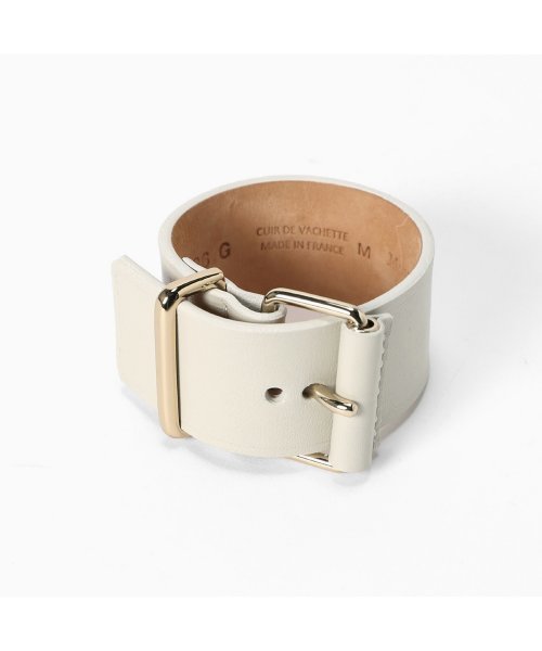 FIGARO Paris（フィガロパリ）の「MAISON BOINET バックルレザー ブレスレット◆（ブレスレット・レディース・ホワイト/ブラック・FREE）」の2枚目の写真