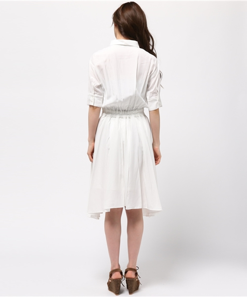 31 Sons de mode（トランテアン　ソン　ドゥ　モード）の「イレギュラーヘムシャツワンピース（ワンピース・レディース・ライトグレー/ピンク/オフホワイト/ネイビー・36/38）」の10枚目の写真