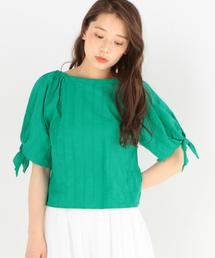 Another Edition | リボンショートスリーブブラウス/AEBFC RIBBON SSL(シャツ/ブラウス)