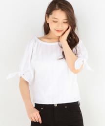 Another Edition | ■■■リボンショートスリーブブラウス/AEBFC RIBBON SSL(シャツ/ブラウス)