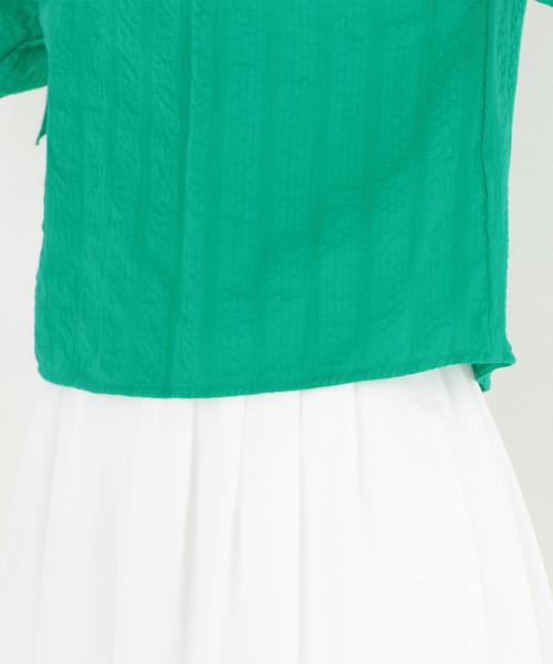 Another Edition（アナザーエディション）の「リボンショートスリーブブラウス/AEBFC RIBBON SSL（シャツ/ブラウス・レディース・オフホワイト/ケリー・FREE）」の11枚目の写真