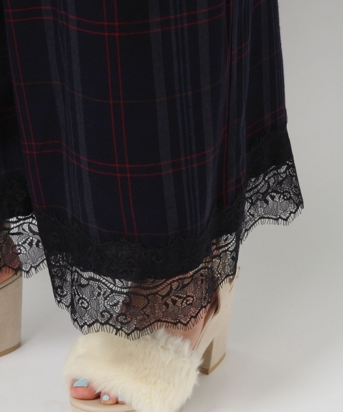 Heather（ヘザー）の「チェックキャミオールインワン　728913（つなぎ/オールインワン・レディース・ボルドー/ネイビー・FREE）」の11枚目の写真