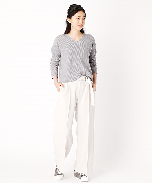 COMME CA ISM（コムサイズム）の「【雑誌掲載商品】ベルト付きワイドパンツ（その他パンツ・レディース・ブラック/ライトグレー・LARGE/MEDIUM/SMALL）」の12枚目の写真