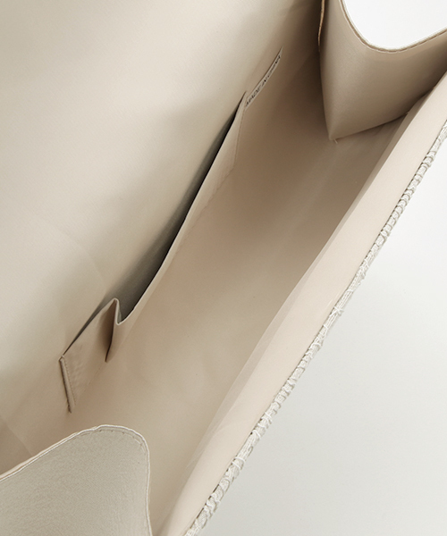 reca（レカ）の「3WAYフォーマルレースクラッチバッグ（クラッチバッグ・レディース・ベージュ/ブラック・FREE）」の9枚目の写真