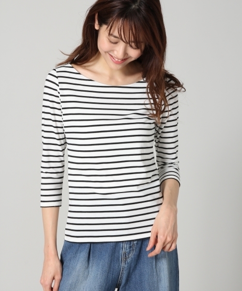 BLISS POINT（ブリスポイント）の「【UVカット】17SSUVカットボートネックTシャツ7分袖/749808（Tシャツ/カットソー・レディース・ライトグレー/ホワイト/ピンク/ブラック/その他1・LARGE/MEDIUM）」の5枚目の写真