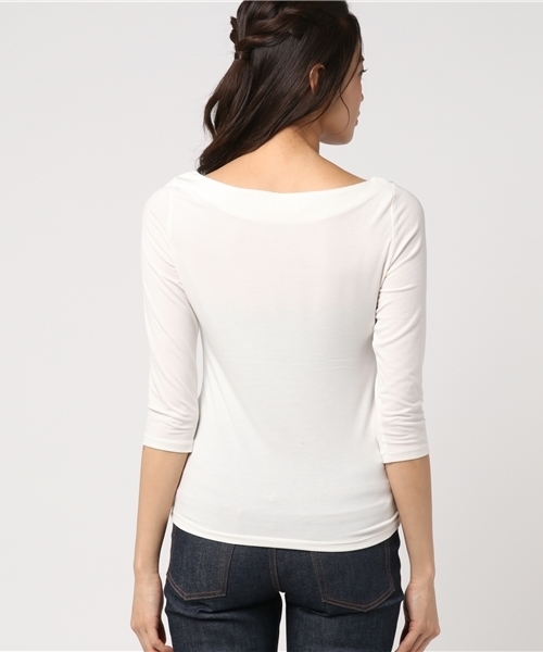 BLISS POINT（ブリスポイント）の「【UVカット】17SSUVカットボートネックTシャツ7分袖/749808（Tシャツ/カットソー・レディース・ライトグレー/ホワイト/ピンク/ブラック/その他1・LARGE/MEDIUM）」の8枚目の写真