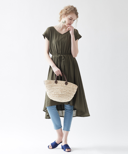 titivate（ティティベイト）の「ﾅﾁｭﾗﾙｶｺﾞﾊﾞｯｸﾞ（かごバッグ・レディース・ブラウン/アイボリー・FREE）」の6枚目の写真